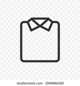 Ilustración vectorial del icono de la ropa plegable en color oscuro y fondo transparente (png).