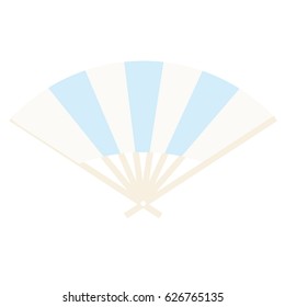 Vector illustration of Folding fan
