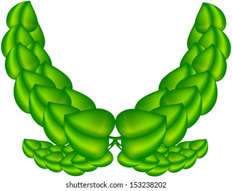 vector illustration of foliage wreath