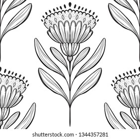 Vector illustration folk flowers poster, ornaments tribal pattern. Use for birthday cards, Happy Wedding day other decorations.