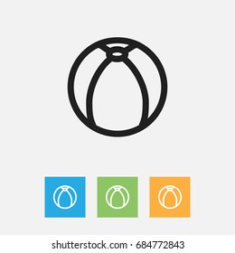 Vector Illustration Of Folks Symbol On Ball Outline. Premium Quality Isolated Balloon Element In Trendy Flat Style.
