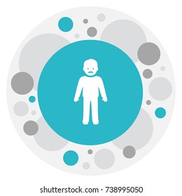 Vector Illustration Of Folks Symbol On Father Icon. Premium Quality Isolated Daddy Element In Trendy Flat Style.