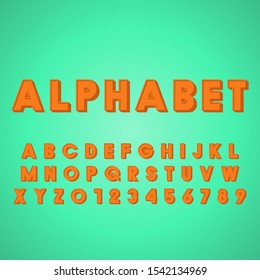 Vector illustration  font and alphabet.