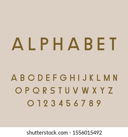 Vector illustration font and alphabet.