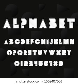Vector illustration font and alphabet.