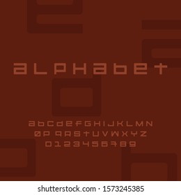 Vector illustration font and alphabet.
