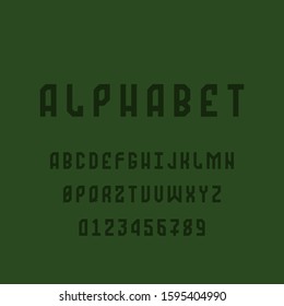 Vector illustration font and alphabet.