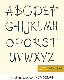 vector illustration font alphabet