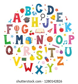 Vector Illustration Of Font Concept Design