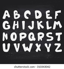 Vector illustration of font on blackboard