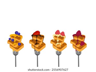 Vector illustration of food, bakery, pancake, cake, cream, pastry, handmade bread, cooking, sweet products, food menu. Empty isolated on white background. For posters, signs, cards and advertisements