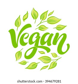 Vector illustration, food design. Handwritten lettering for restaurant, cafe menu. Vector elements for labels, logos, badges, stickers or icons. Calligraphic and typographic collection. Vegan menu