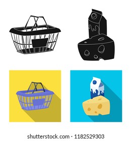 Vector illustration of food and drink icon. Set of food and store stock vector illustration.