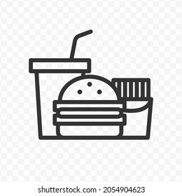 Vector Illustration Of Food And Drink Icon In Dark Color And Transparent Background(png).