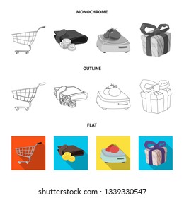 Vector illustration of food and drink logo. Collection of food and store vector icon for stock.