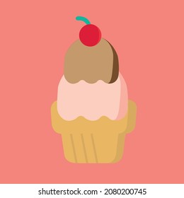 vector illustration of food and drinkconceptual design [sweet food and dessert]