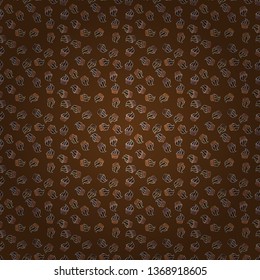 Vector illustration. Food elements colorful repeated wallpaper on white, brown and purple. Seamless cakes pattern. Abstract backdrop for girls, wrapping paper.