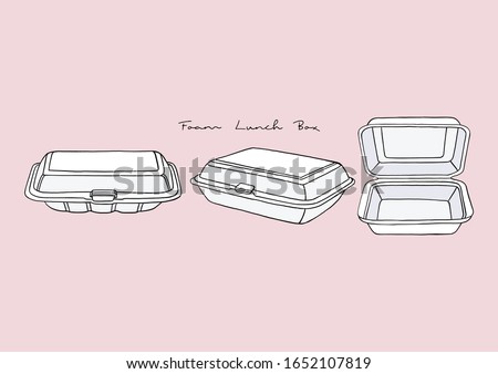 Vector Illustration of Food Foam Box