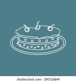 Vector illustration of food icon