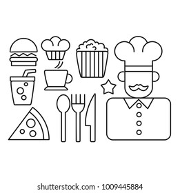 Vector Illustration, food icons