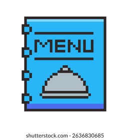 Vector Illustration of Food Menu with Pixel Art Design, perfect for game assets themed designs