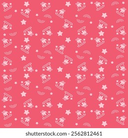 Vector illustration of food motif pattern for pudding and ice cream.