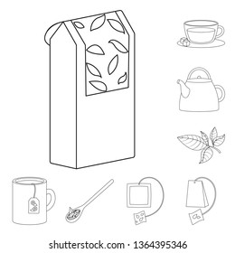 Vector illustration of food and natural  icon. Collection of food and black  stock symbol for web.