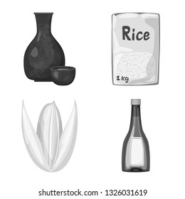 Vector illustration of food and organic icon. Set of food and agricultural stock vector illustration.