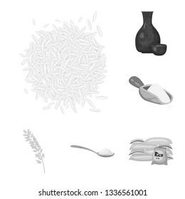 Vector illustration of food and organic sign. Set of food and agricultural stock vector illustration.