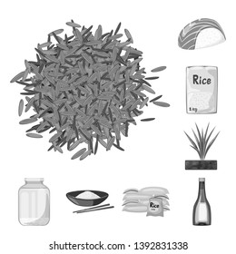 Vector illustration of food and organic sign. Collection of food and agricultural vector icon for stock.