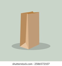 Vector illustration of food paper packaging in cartoon flat style.  Reusable or recycle product for fast food package. Take away food supplies product industry