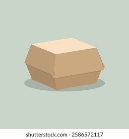 Vector illustration of food paper packaging in cartoon flat style.  Reusable or recycle product for fast food package. Take away food supplies product industry