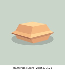 Vector illustration of food paper packaging in cartoon flat style.  Reusable or recycle product for fast food package. Take away food supplies product industry
