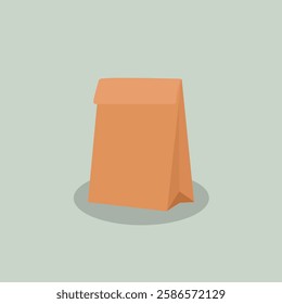 Vector illustration of food paper packaging in cartoon flat style.  Reusable or recycle product for fast food package. Take away food supplies product industry