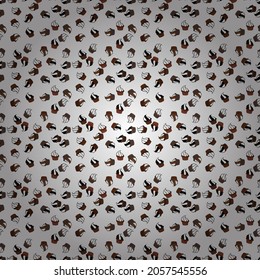 Vector illustration. For food poster design. Wrapping paper. Seamless with cupcake on white, brown and black Background.