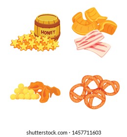 Vector illustration of food and product icon. Collection of food and party stock symbol for web.