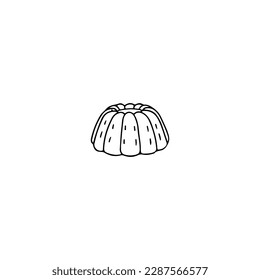  vector illustration food pudding concept