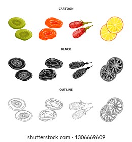 Vector illustration of food  and raw  logo. Collection of food  and nature   stock vector illustration.