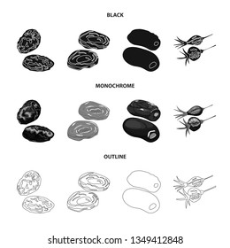 Vector illustration of food  and raw  logo. Collection of food  and nature   vector icon for stock.
