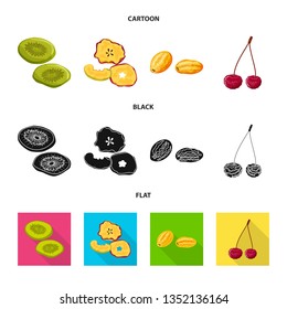 Vector illustration of food  and raw  logo. Collection of food  and nature   stock symbol for web.