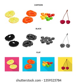 Vector illustration of food  and raw  logo. Collection of food  and nature   vector icon for stock.