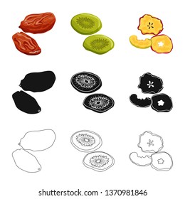 Vector illustration of food  and raw  logo. Set of food  and nature   stock vector illustration.