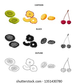 Vector illustration of food  and raw  symbol. Set of food  and nature   vector icon for stock.
