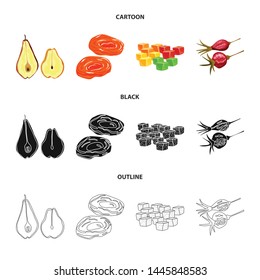 Vector illustration of food and raw symbol. Collection of food and nature vector icon for stock.