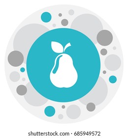 Vector Illustration Of Food Symbol On Pear Icon. Premium Quality Isolated Duchess Element In Trendy Flat Style.