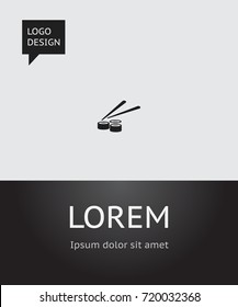 Vector Illustration Of Food Symbol On Japanese Food Icon. Premium Quality Isolated Sushi Rolls Element In Trendy Flat Style.