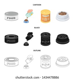 Vector illustration of food and tin symbol. Set of food and bottle vector icon for stock.