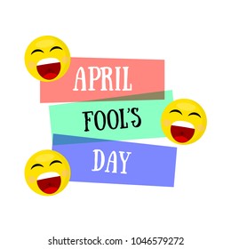 Vector illustration for Fool's Day. Greeting card.