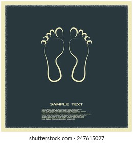 Vector illustration foot