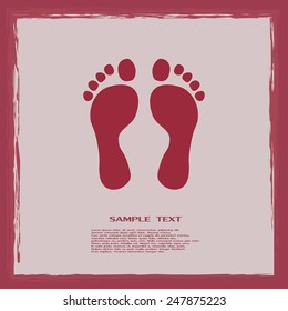 Vector illustration foot